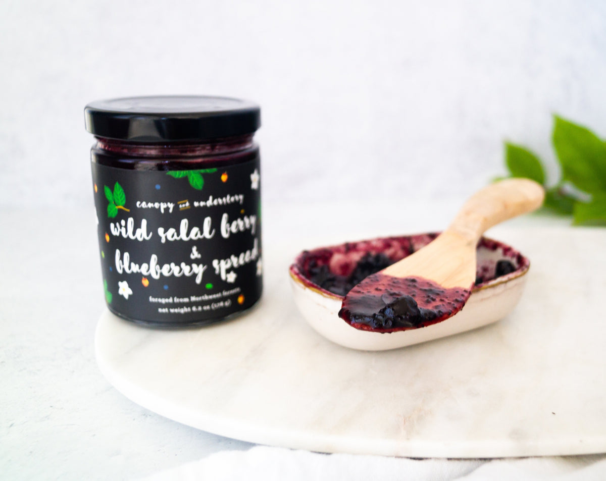 Wild Salal Berry and Blueberry Spread - Low-Sugar Jam – Canopy and  Understory